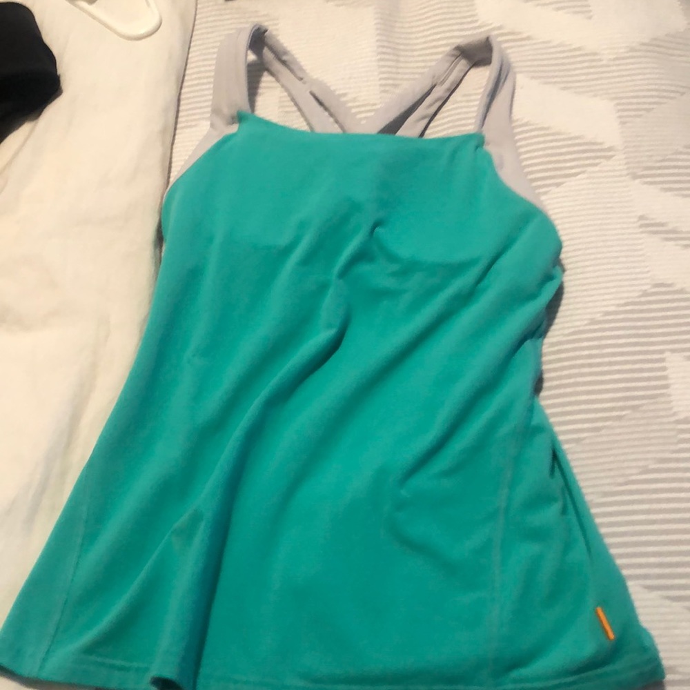 Teal workout top